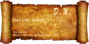 Darida Makár névjegykártya